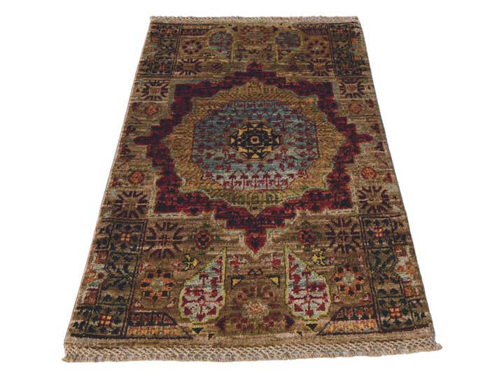 2' x 3' 2 Hand Knotted Mamluk Ziegler Rug