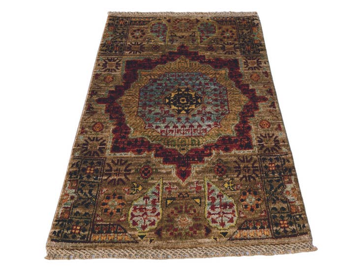 Detail image of 2' x 3' 2 Hand Knotted Mamluk Ziegler Rug