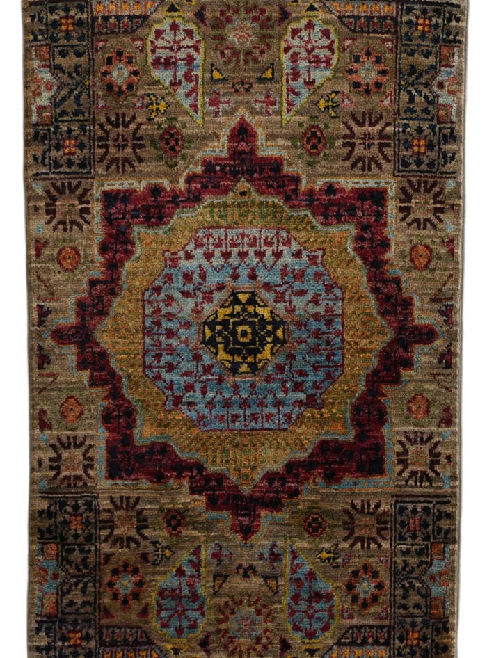 Detail image of 2' x 3' 2 Hand Knotted Mamluk Ziegler Rug