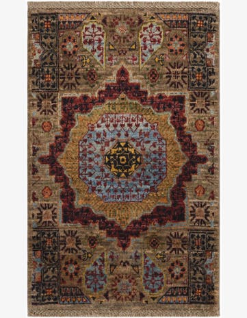 2' x 3' 2 Hand Knotted Mamluk Ziegler Rug