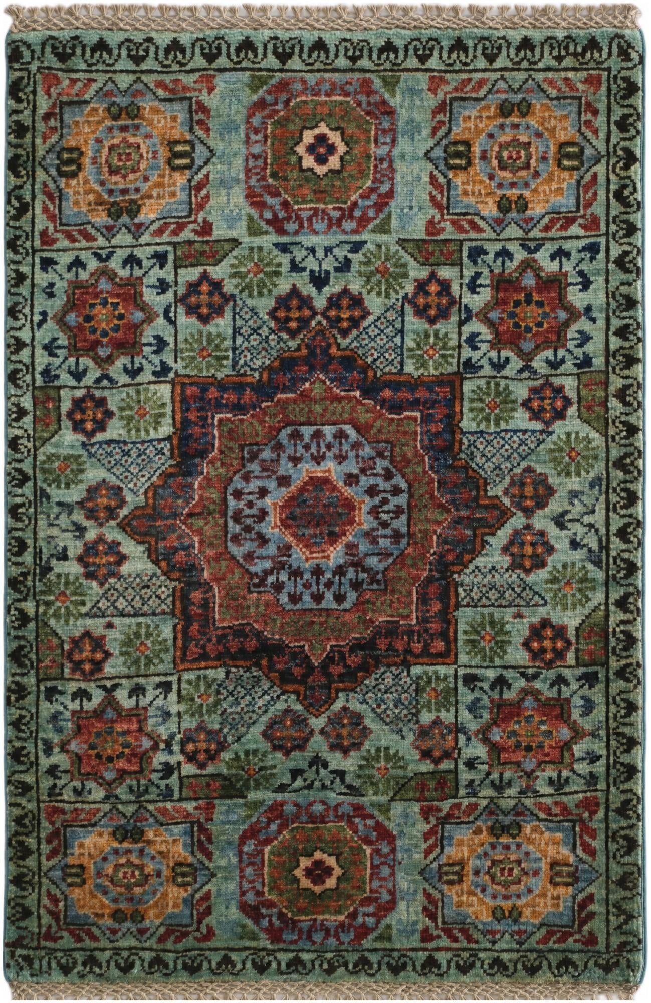 2' 2 x 3' 1 Hand Knotted Mamluk Ziegler Rug