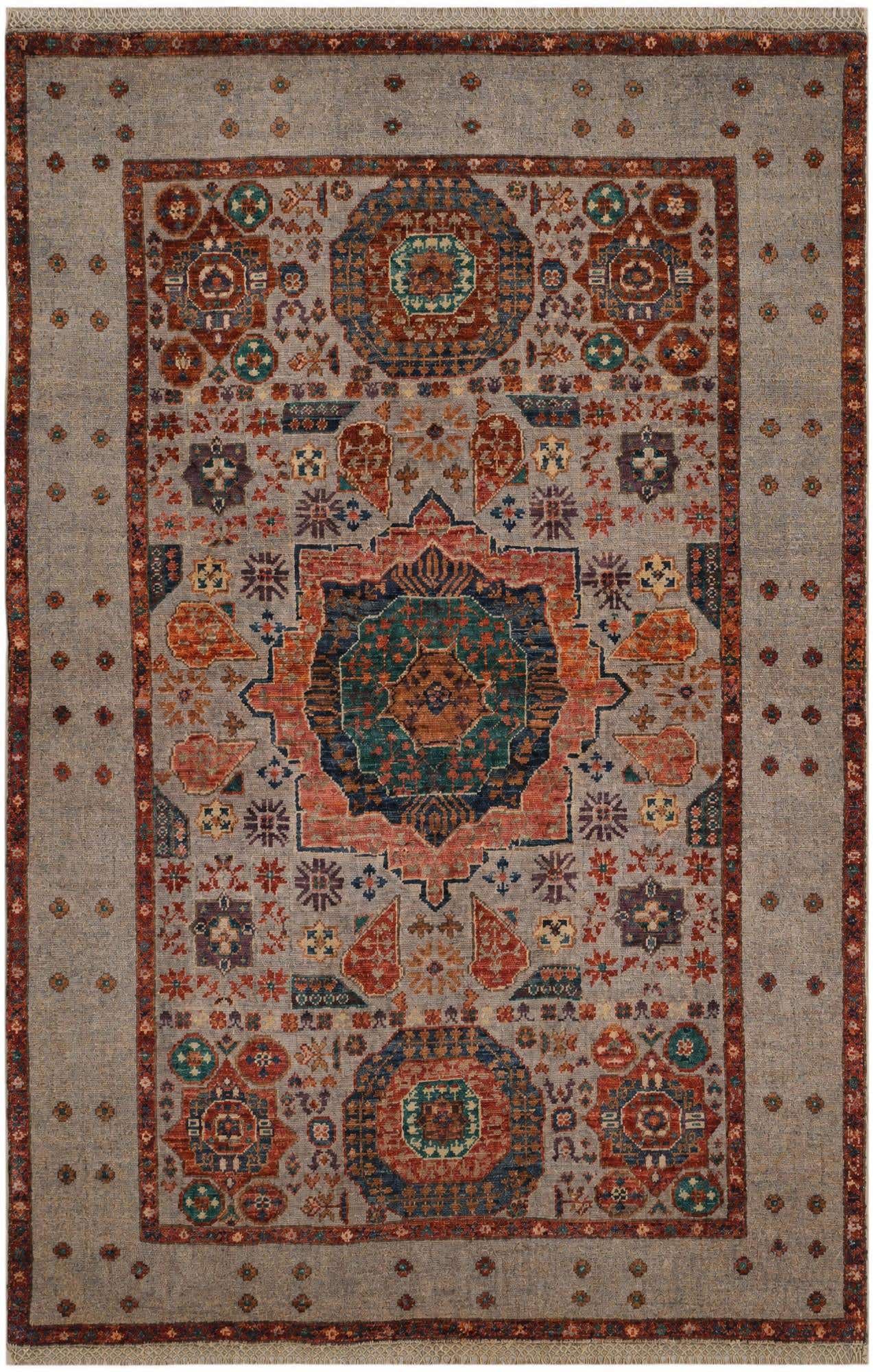 3' 5 x 5' 2 Hand Knotted Mamluk Ziegler Rug