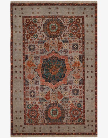 3' 5 x 5' 2 Hand Knotted Mamluk Ziegler Rug