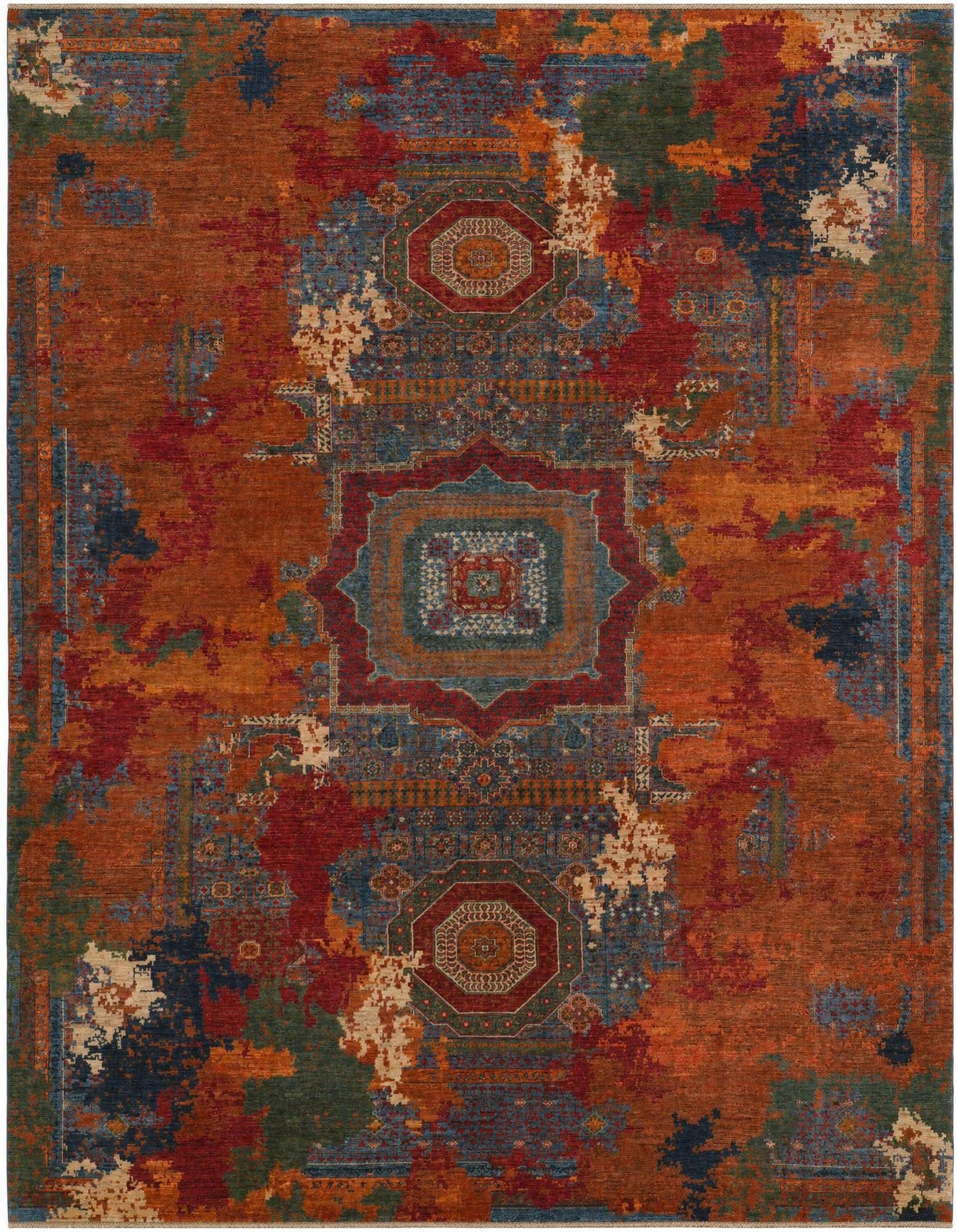 9' 10 x 12' 6 Hand Knotted Mamluk Ziegler Rug