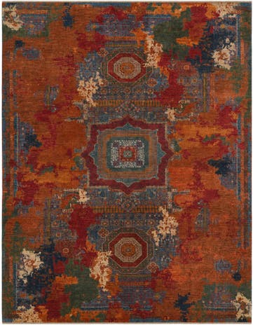 9' 10 x 12' 6 Hand Knotted Mamluk Ziegler Rug