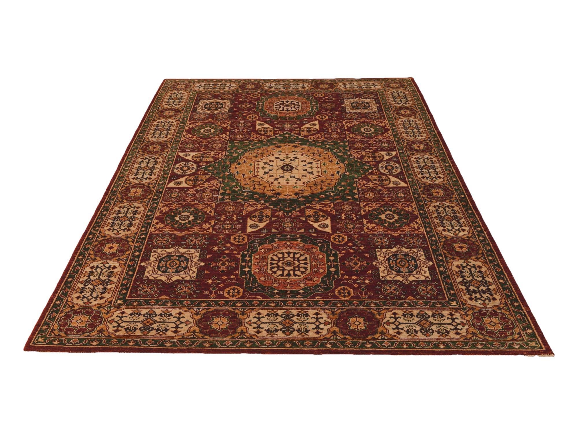 6' 2 x 9' Hand Knotted Mamluk Ziegler Rug