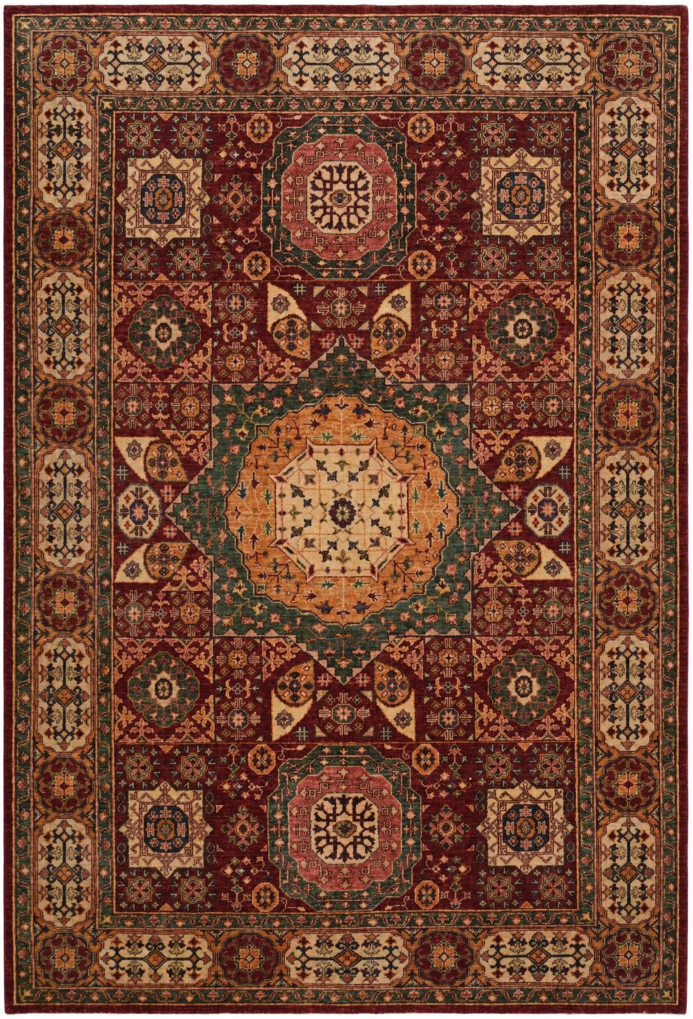 6' 2 x 9' Hand Knotted Mamluk Ziegler Rug