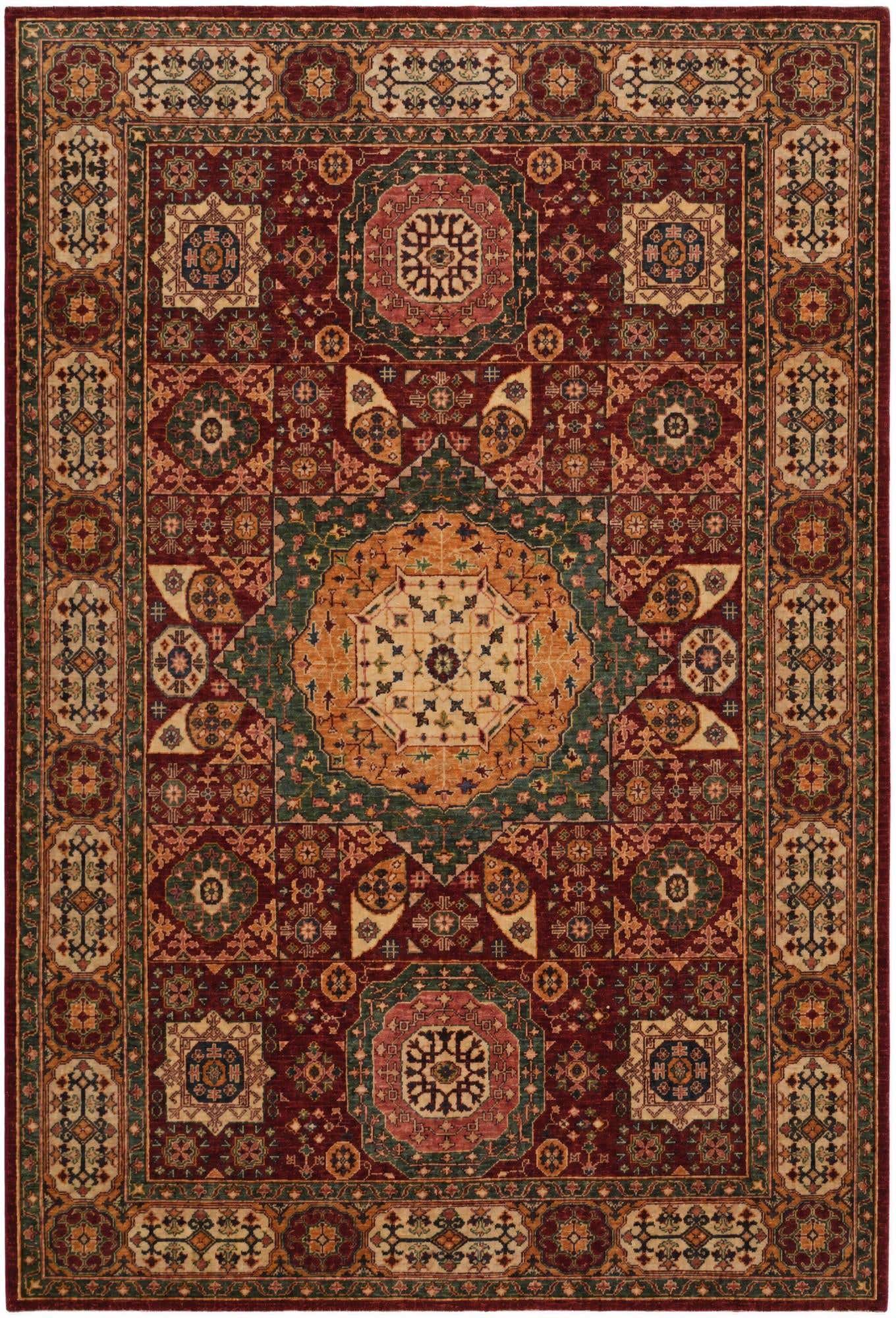 6' 2 x 9' Hand Knotted Mamluk Ziegler Rug
