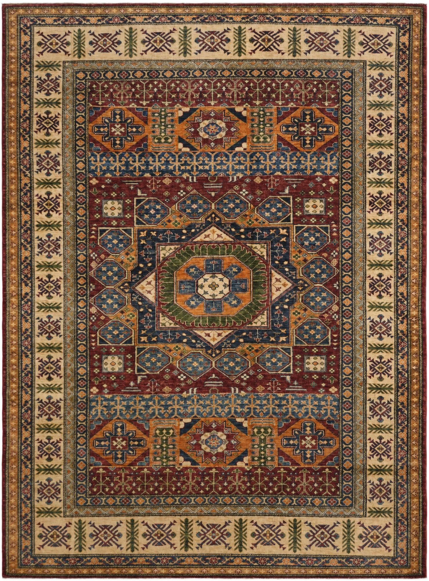 7' 1 x 9' 7 Hand Knotted Mamluk Ziegler Rug