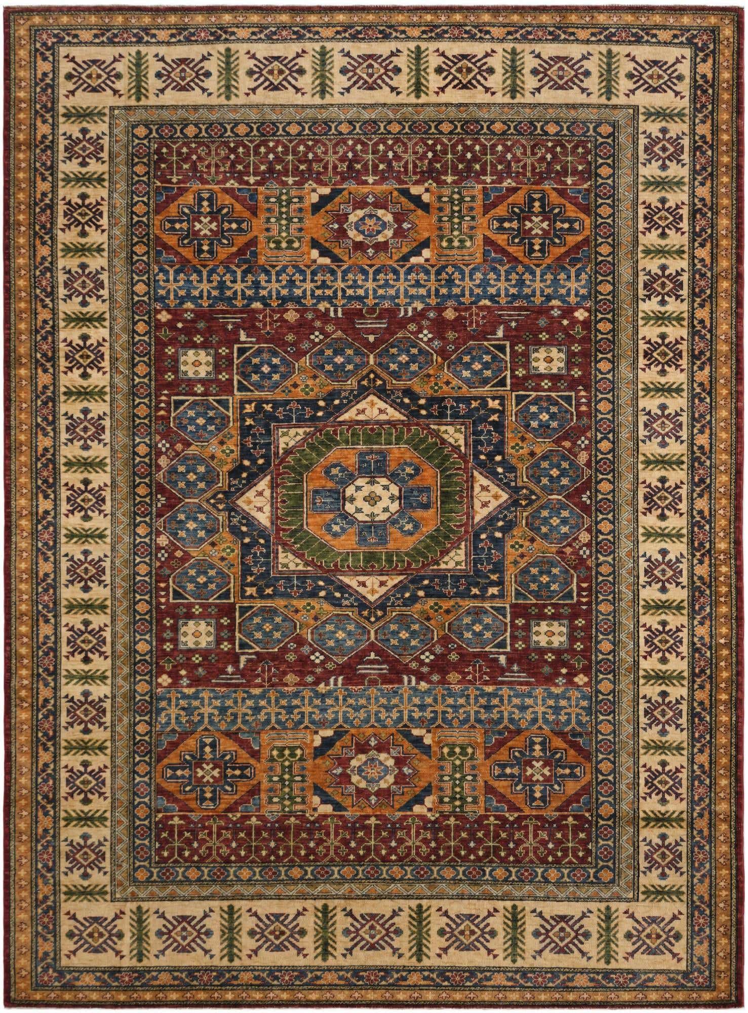 7' 1 x 9' 7 Hand Knotted Mamluk Ziegler Rug