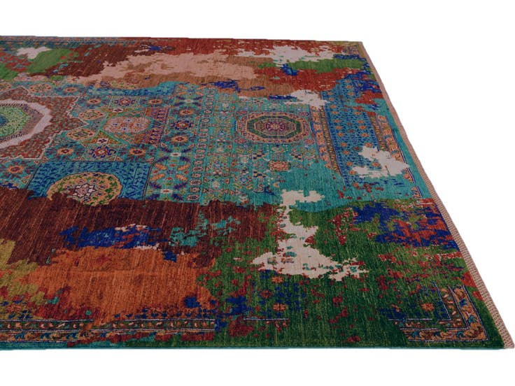 Detail image of 9' 3 x 11' 11 Hand Knotted Mamluk Ziegler Rug
