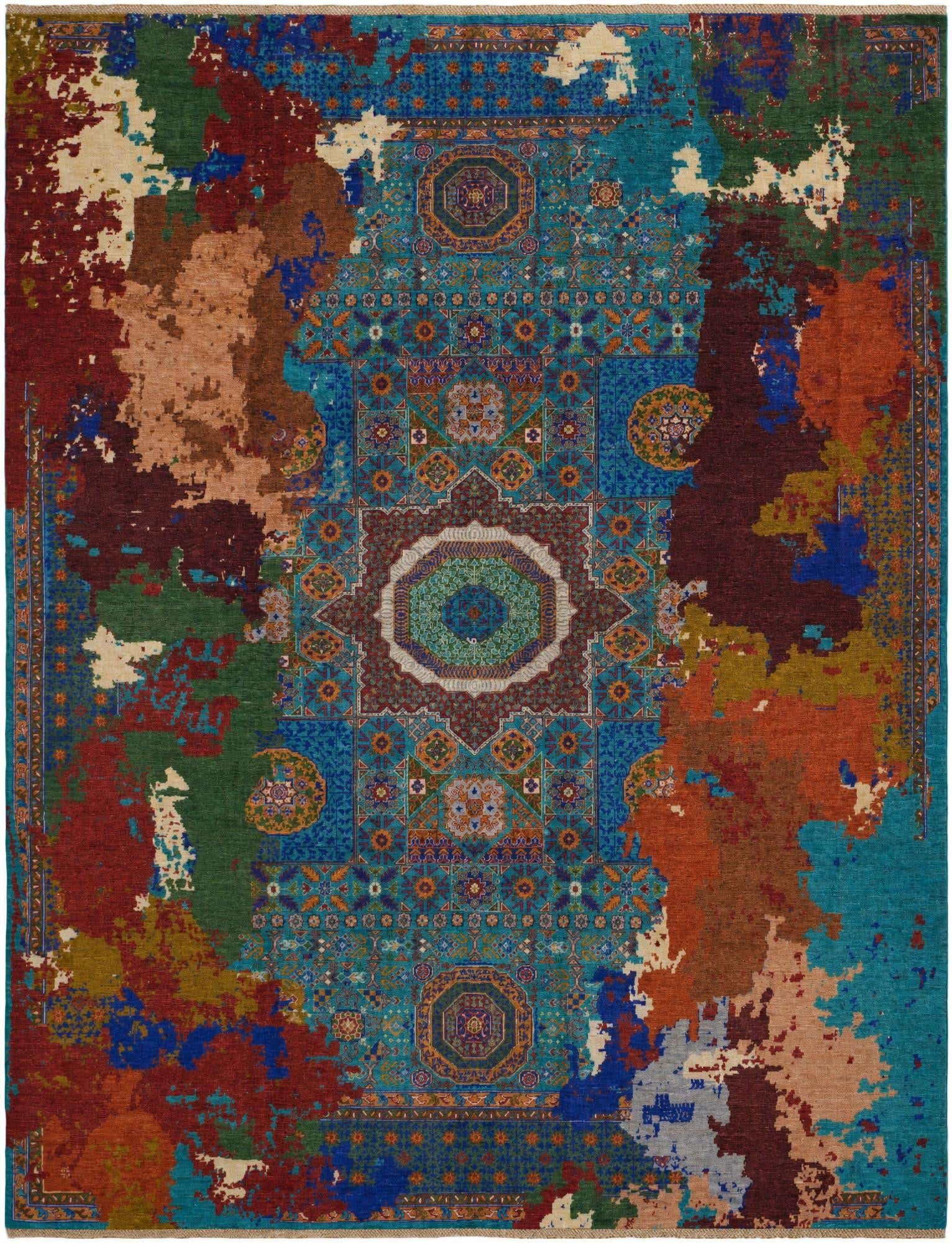 9' 3 x 11' 11 Hand Knotted Mamluk Ziegler Rug