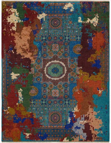 9' 3 x 11' 11 Hand Knotted Mamluk Ziegler Rug