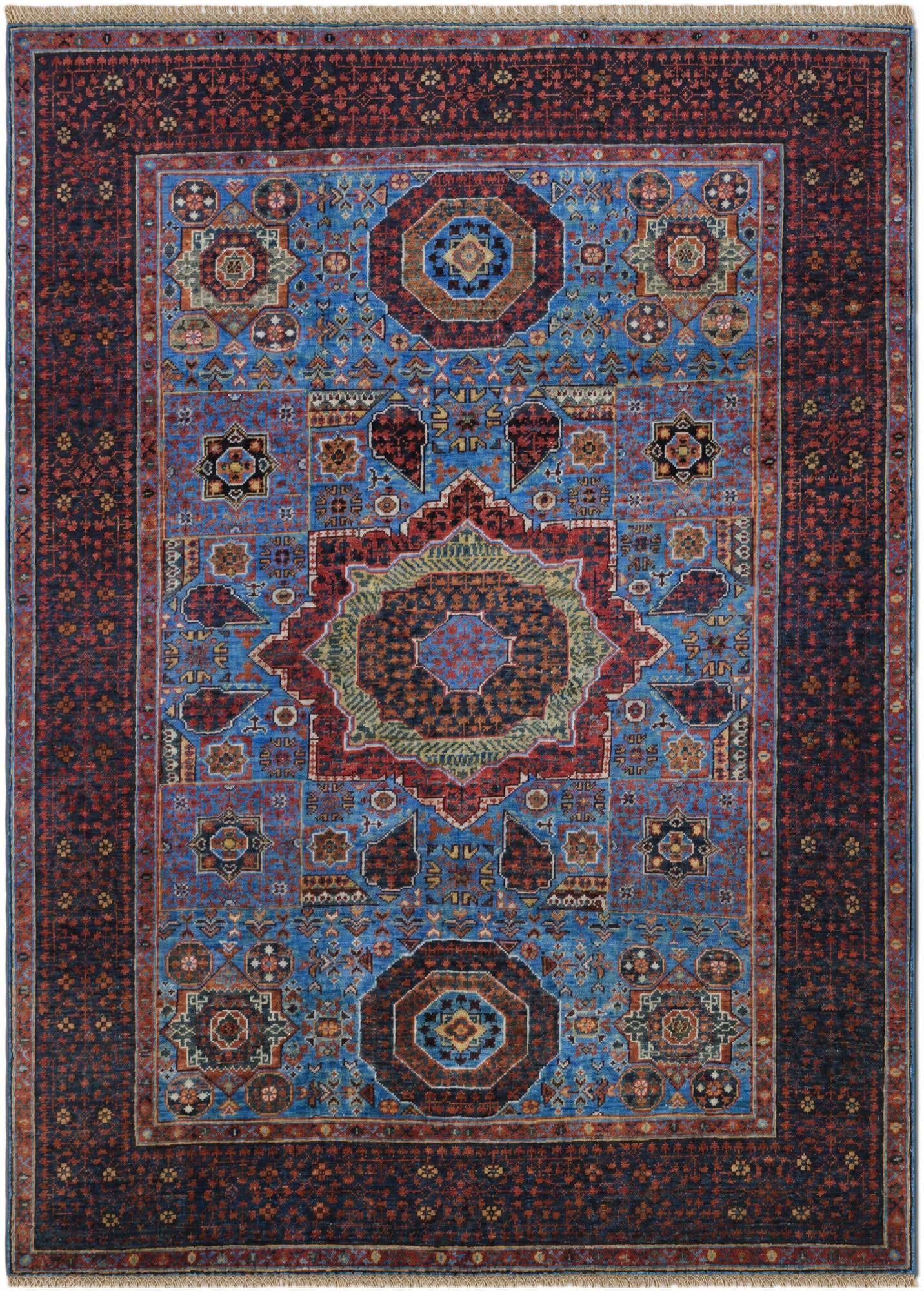 4' 3 x 5' 9 Hand Knotted Mamluk Ziegler Rug