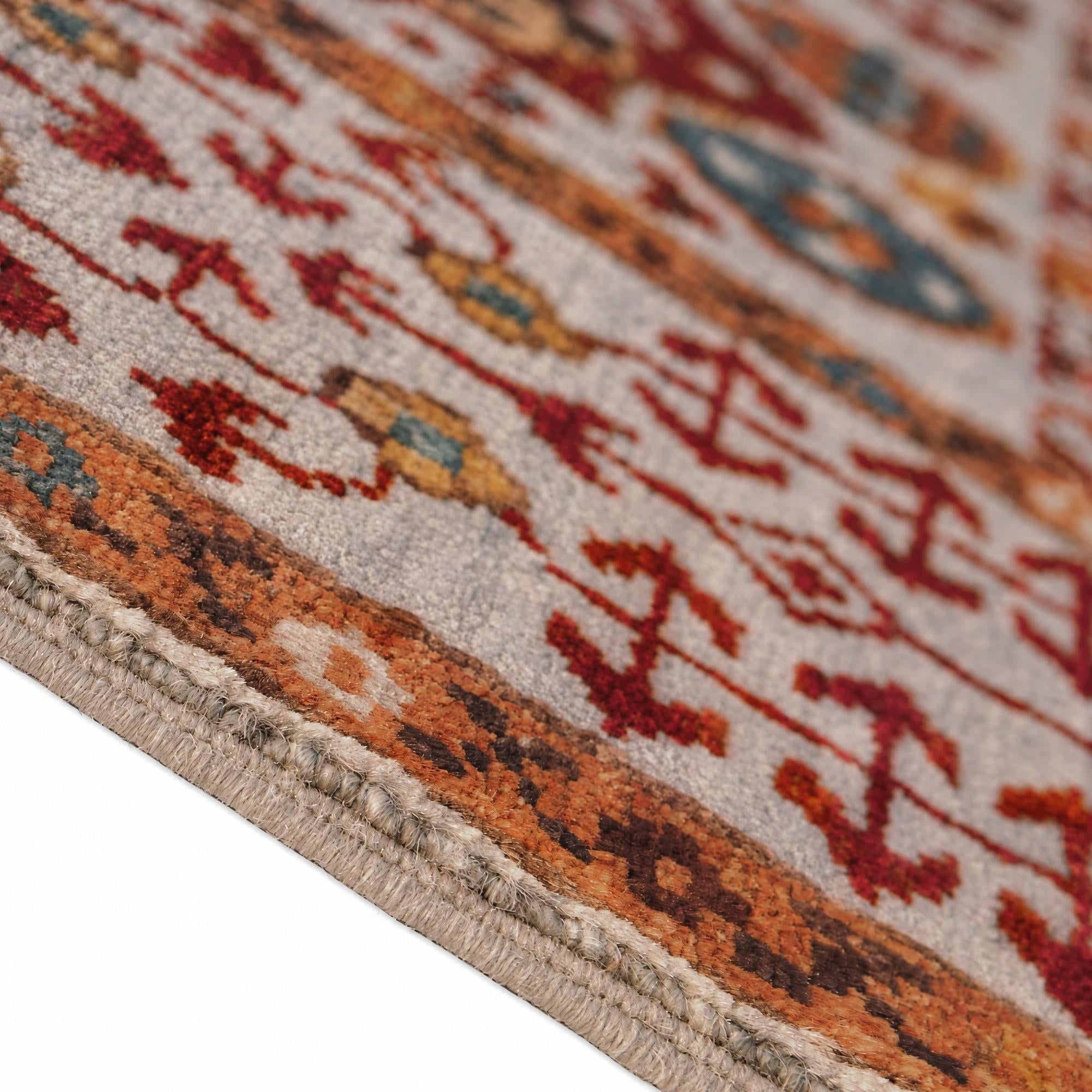 105cm x 155cm Hand Knotted Mamluk Ziegler Rug