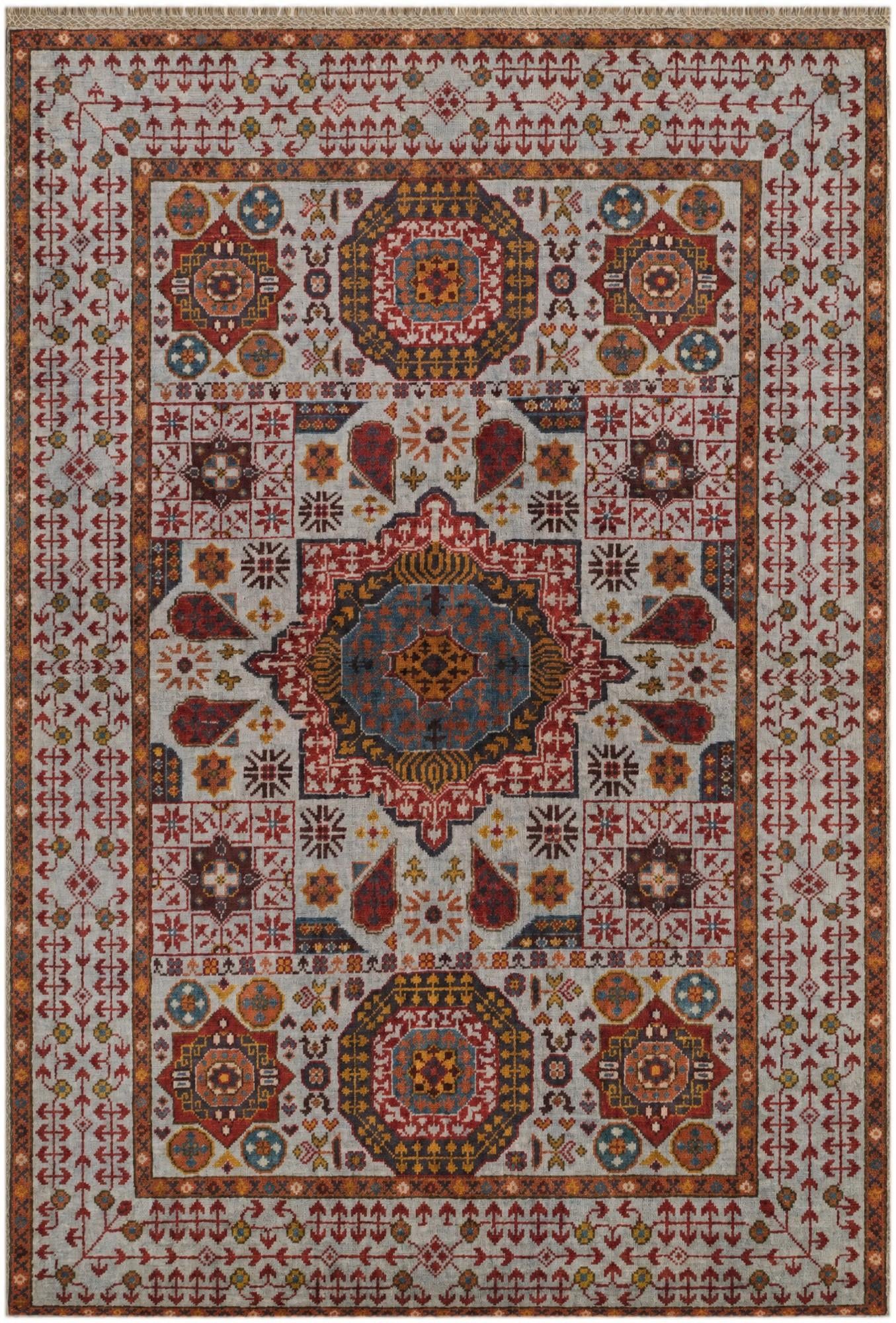 3' 6 x 5' 1 Hand Knotted Mamluk Ziegler Rug