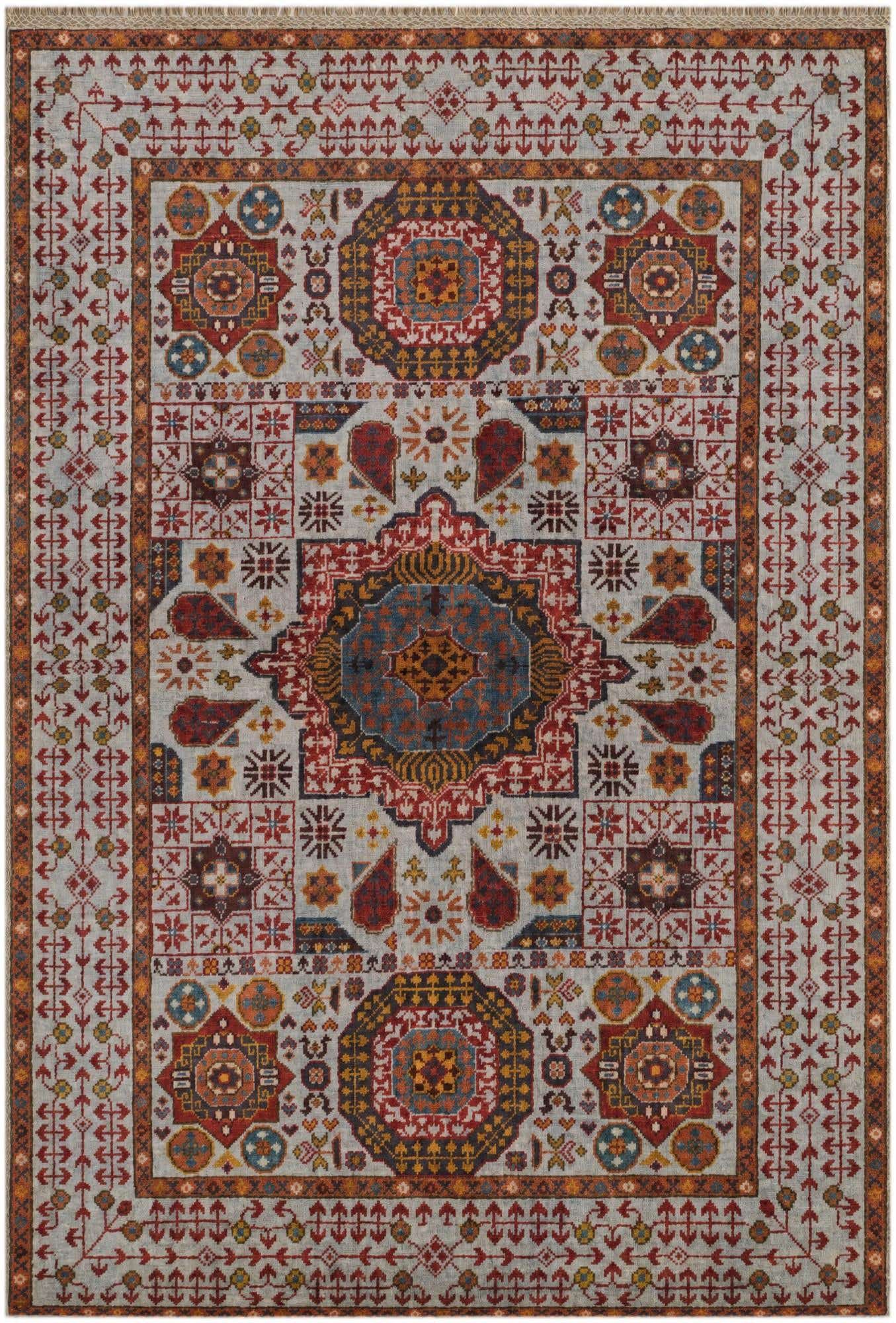 3' 6 x 5' 1 Hand Knotted Mamluk Ziegler Rug
