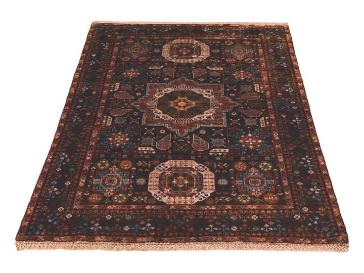Detail image of 3' 5 x 4' 11 Hand Knotted Mamluk Ziegler Rug