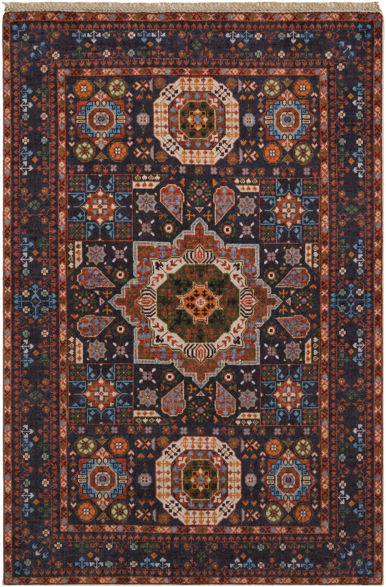 3' 5 x 4' 11 Hand Knotted Mamluk Ziegler Rug
