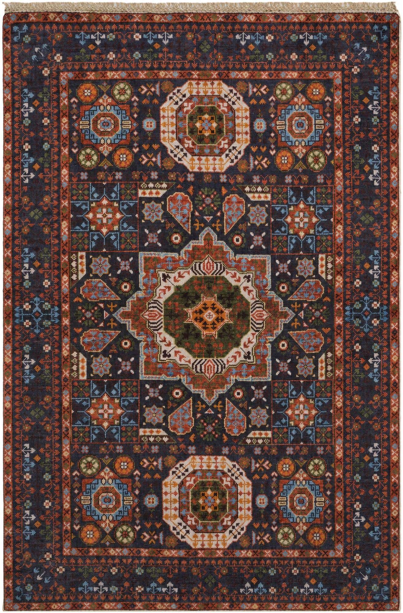 3' 5 x 4' 11 Hand Knotted Mamluk Ziegler Rug
