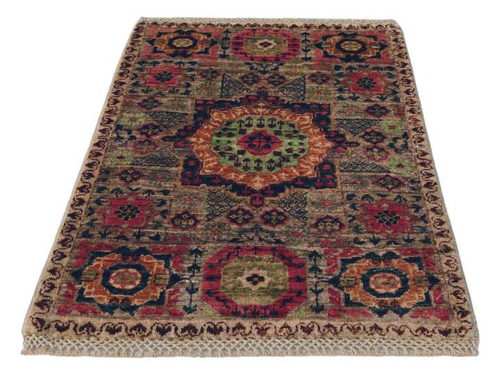 2' x 3' 2 Hand Knotted Mamluk Ziegler Rug