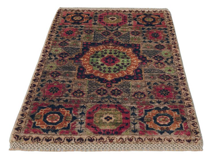 Detail image of 2' x 3' 2 Hand Knotted Mamluk Ziegler Rug