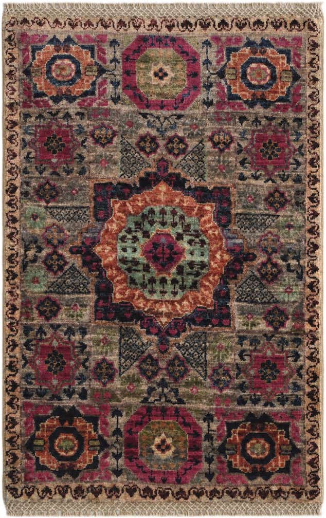 2' x 3' 2 Hand Knotted Mamluk Ziegler Rug
