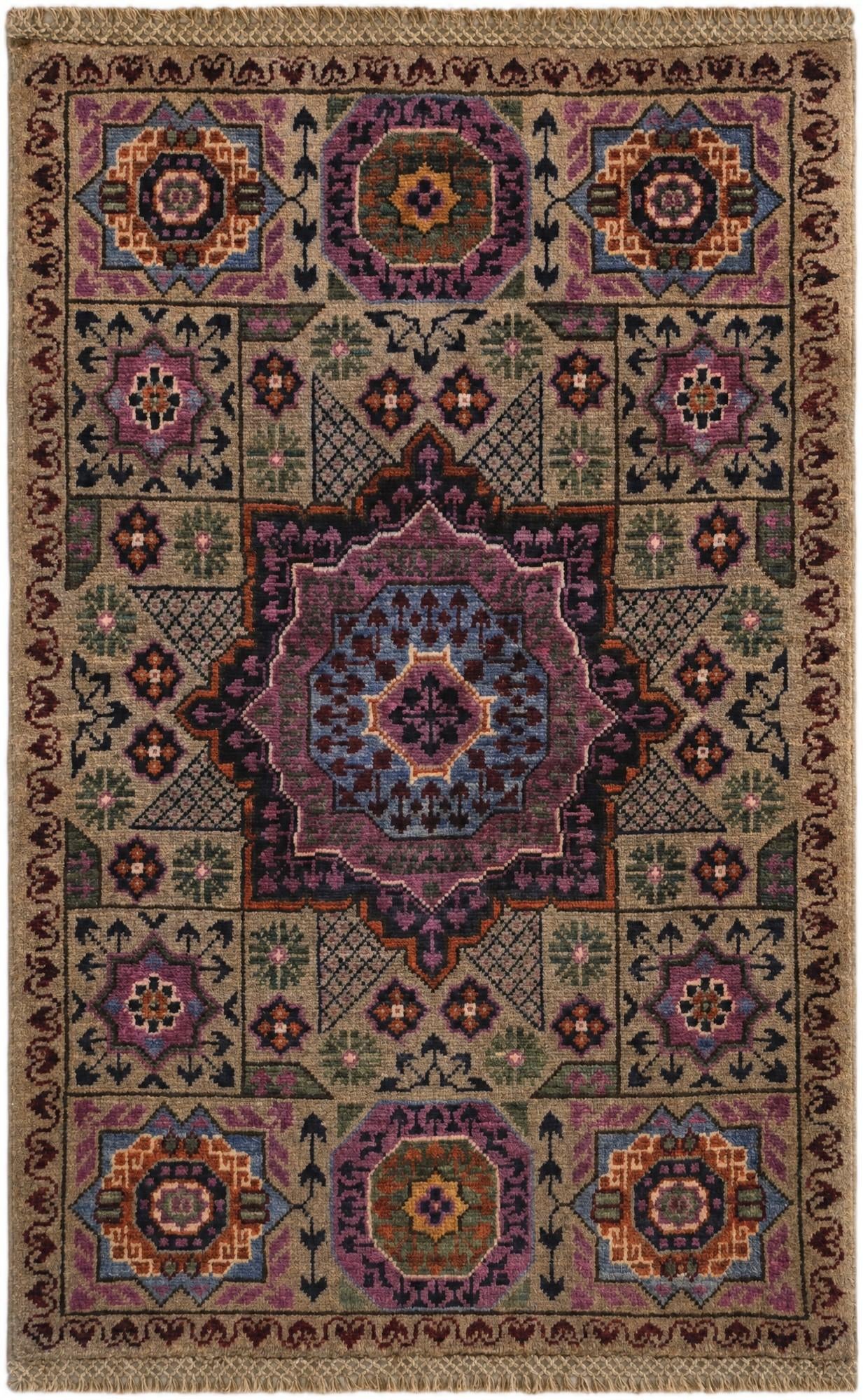 2' x 3' 1 Hand Knotted Mamluk Ziegler Rug