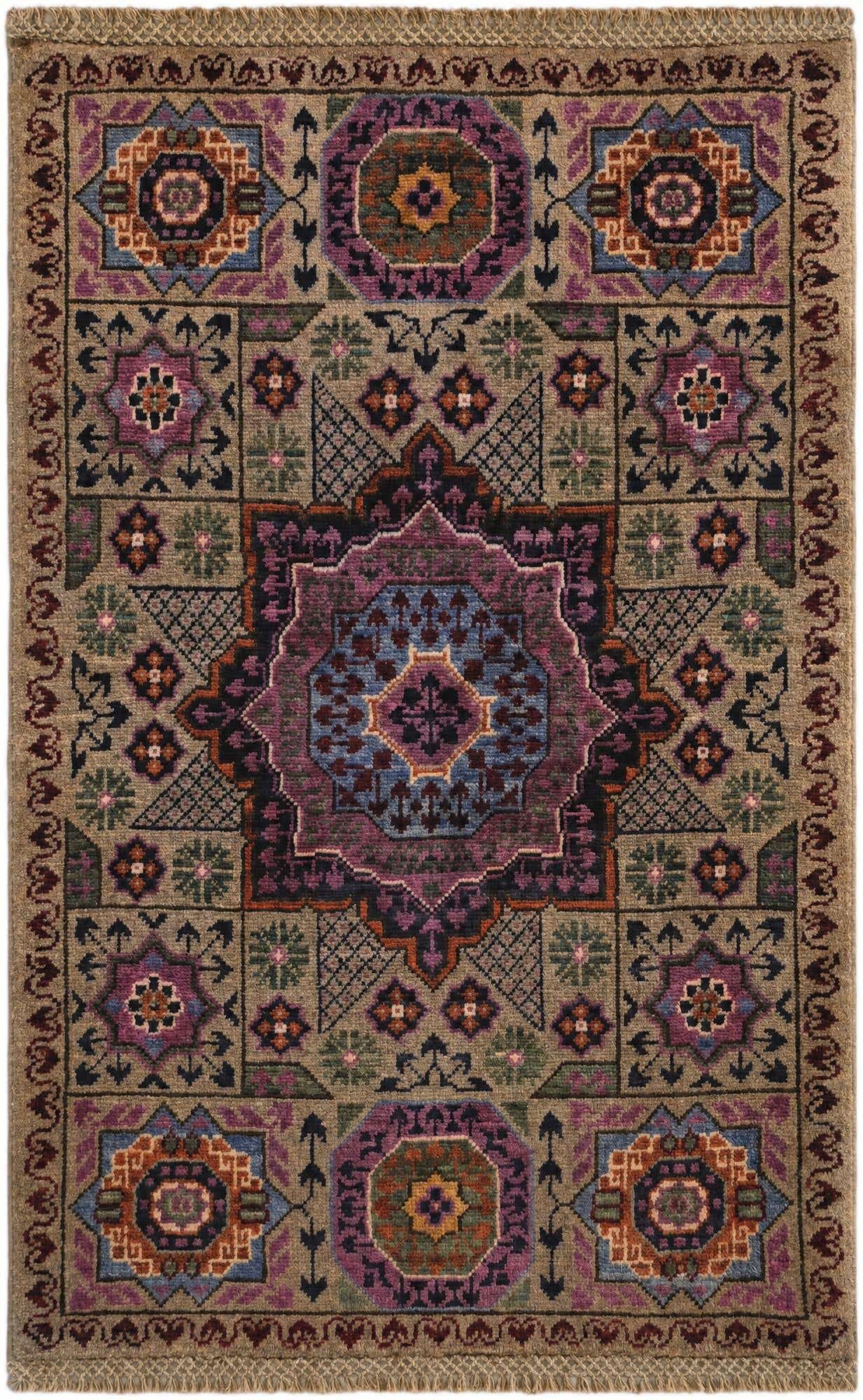 2' x 3' 1 Hand Knotted Mamluk Ziegler Rug
