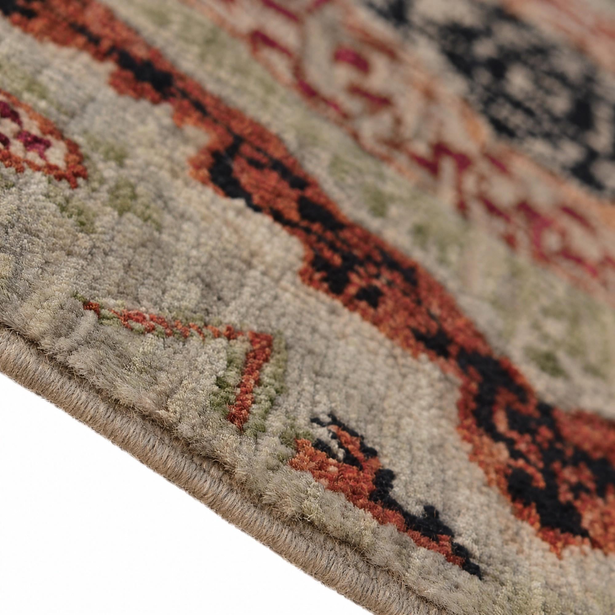 60cm x 90cm Hand Knotted Mamluk Ziegler Rug