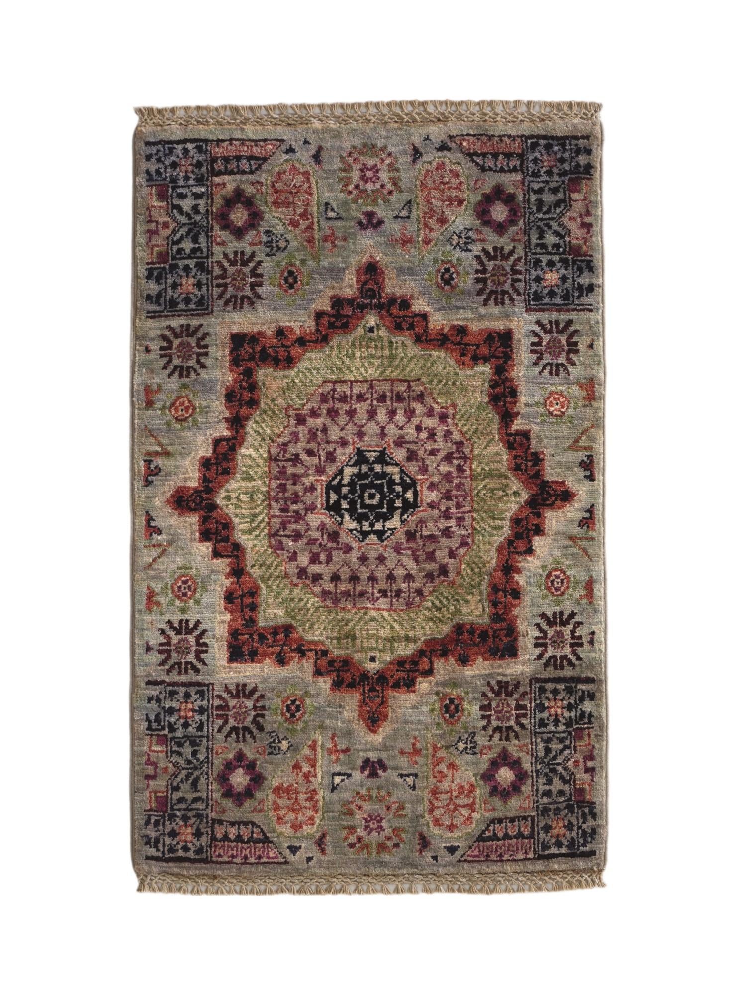 2' x 2' 11 Hand Knotted Mamluk Ziegler Rug