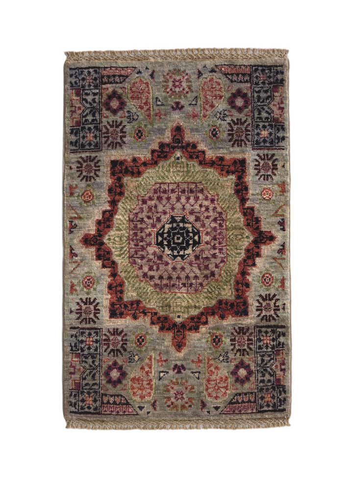 2' x 2' 11 Hand Knotted Mamluk Ziegler Rug