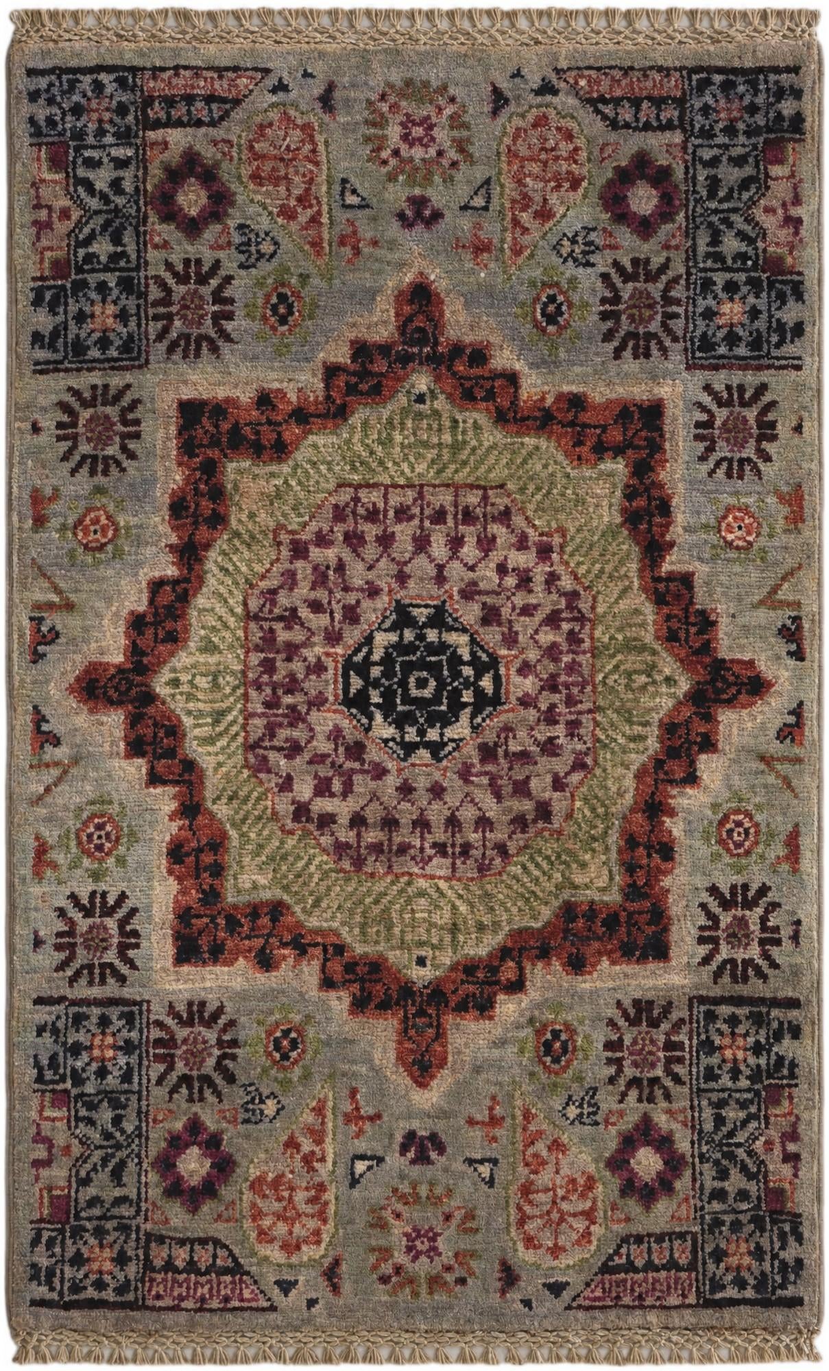 2' x 2' 11 Hand Knotted Mamluk Ziegler Rug