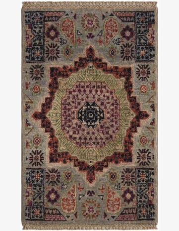 2' x 2' 11 Hand Knotted Mamluk Ziegler Rug