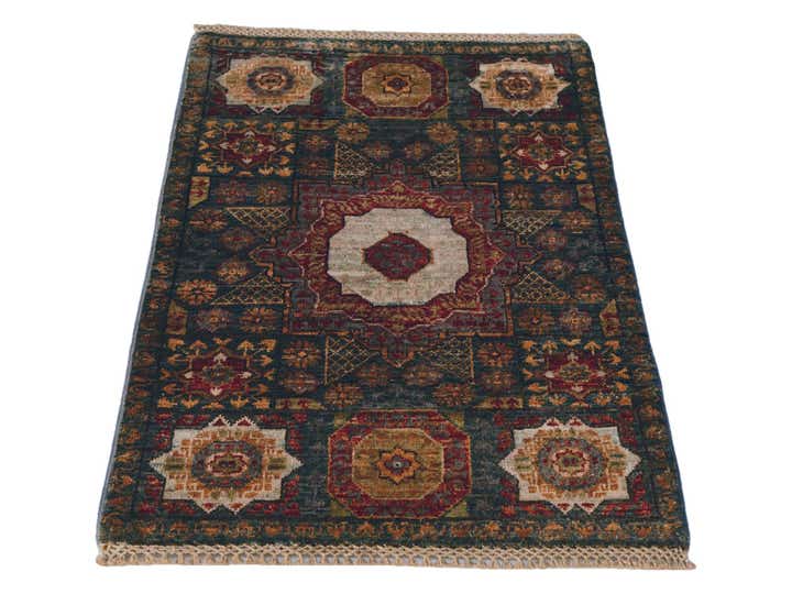 2' x 2' 10 Hand Knotted Mamluk Ziegler Rug