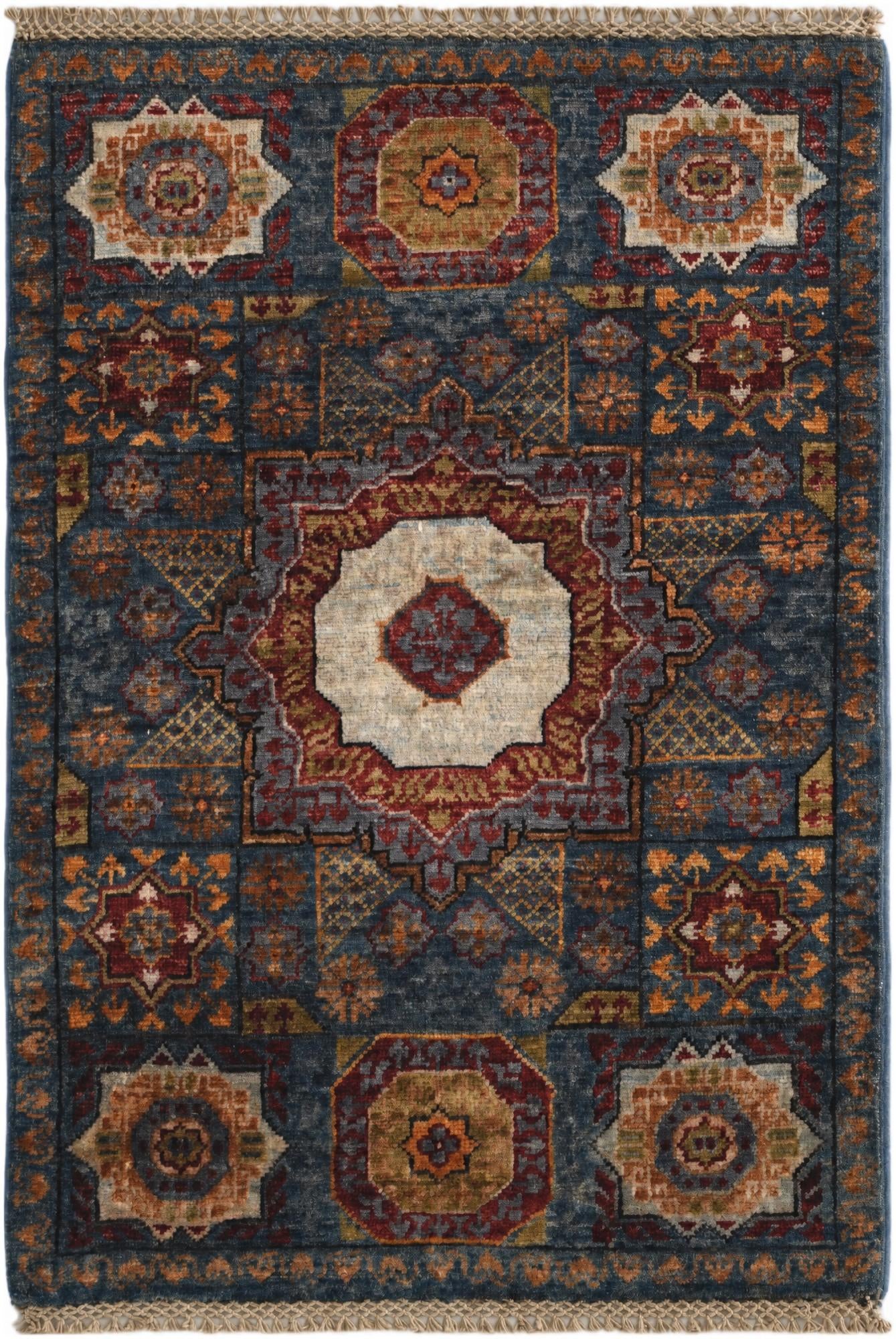 2' x 2' 10 Hand Knotted Mamluk Ziegler Rug