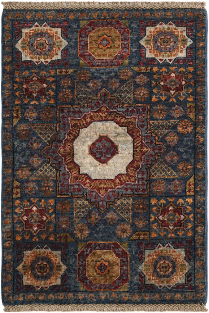 2' x 2' 10 Hand Knotted Mamluk Ziegler Rug