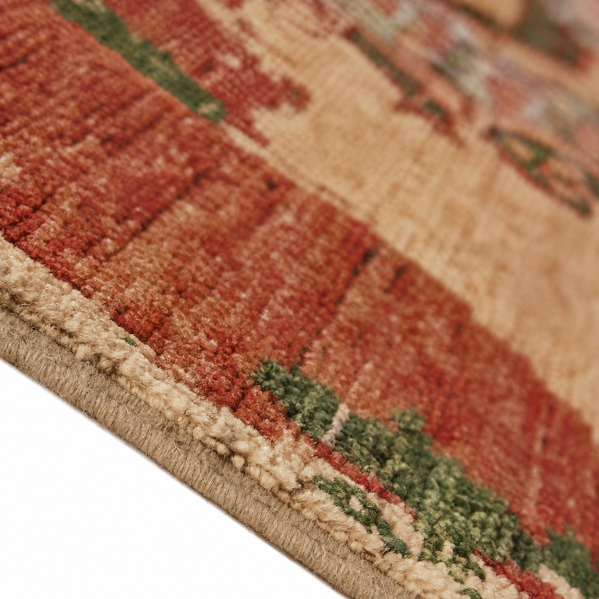 105cm x 155cm Hand Knotted Mamluk Ziegler Rug