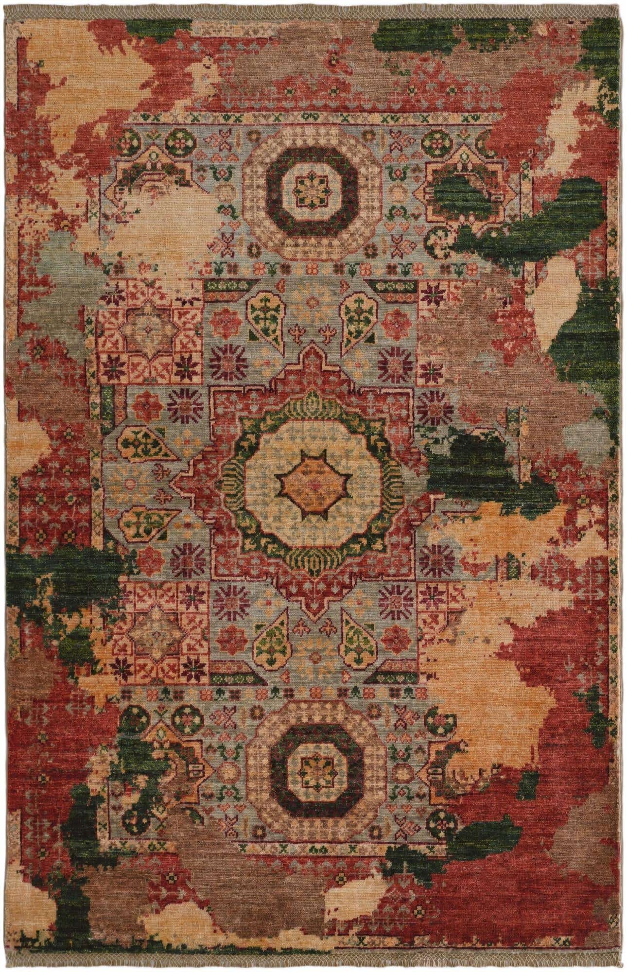 3' 5 x 5' 1 Hand Knotted Mamluk Ziegler Rug
