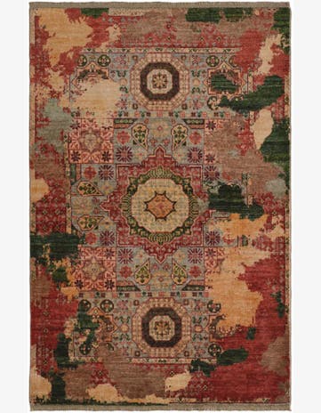 3' 5 x 5' 1 Hand Knotted Mamluk Ziegler Rug