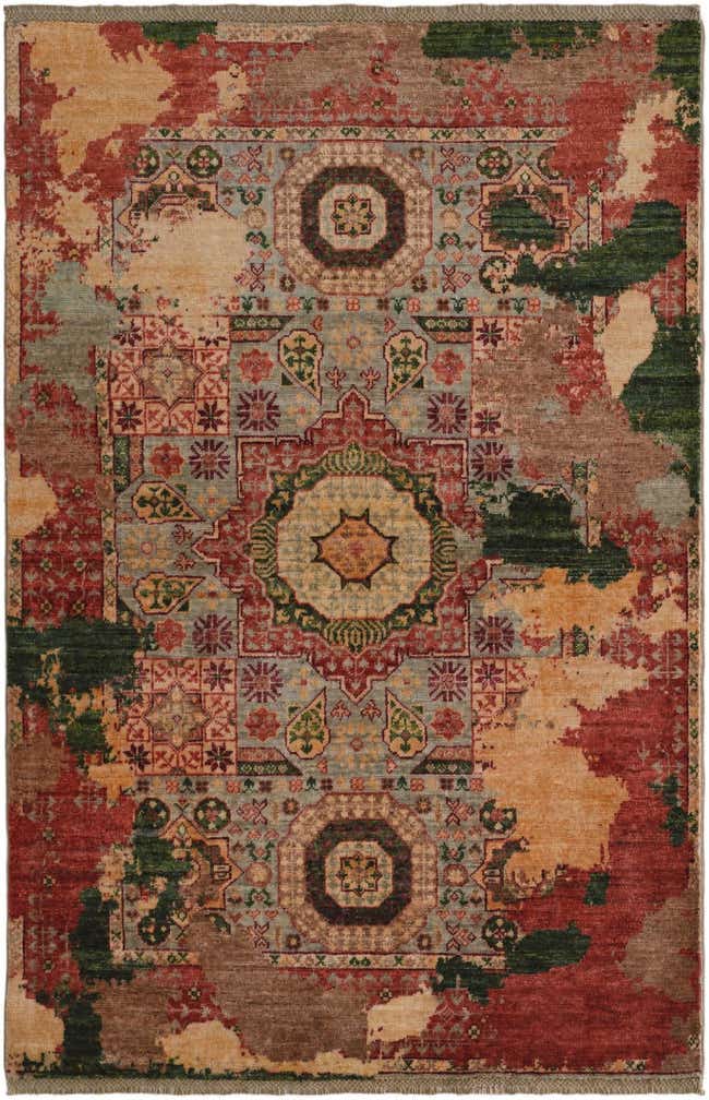 3' 5 x 5' 1 Hand Knotted Mamluk Ziegler Rug