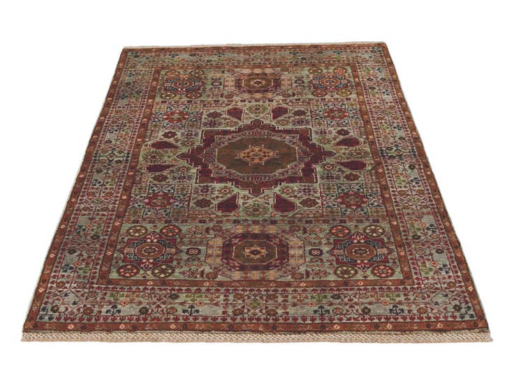 Detail image of 3' 5 x 5' Hand Knotted Mamluk Ziegler Rug