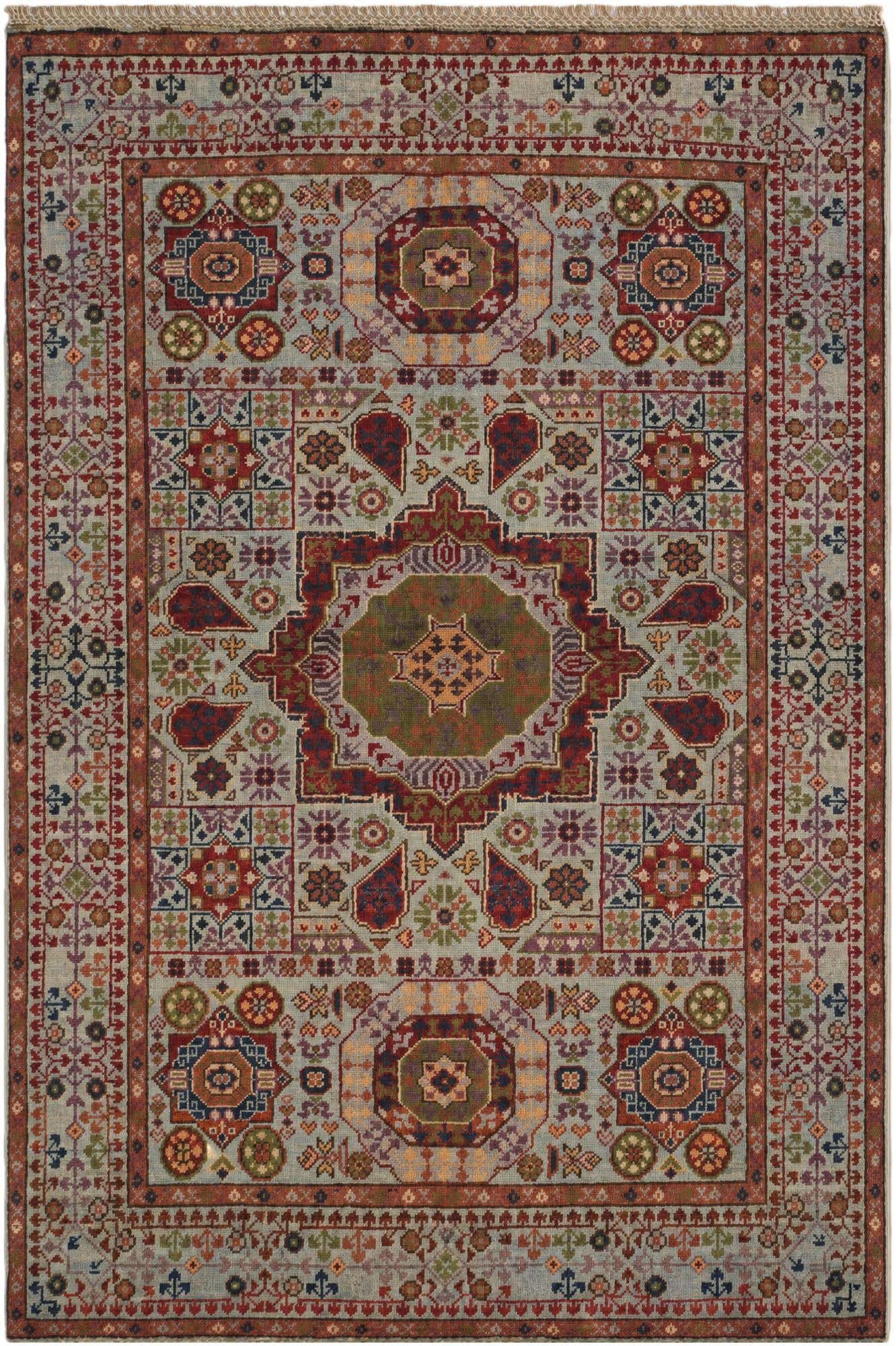 3' 5 x 5' Hand Knotted Mamluk Ziegler Rug