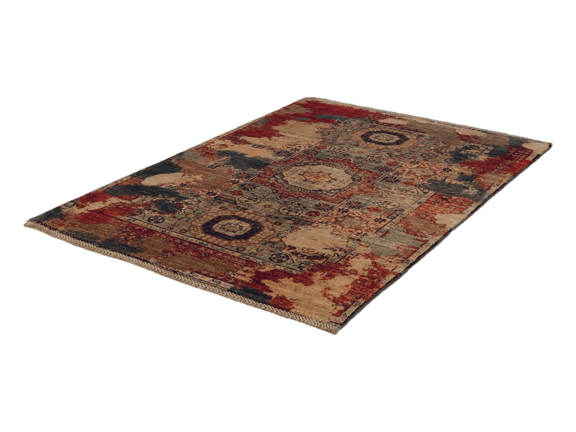 3' 5 x 4' 9 Hand Knotted Mamluk Ziegler Rug