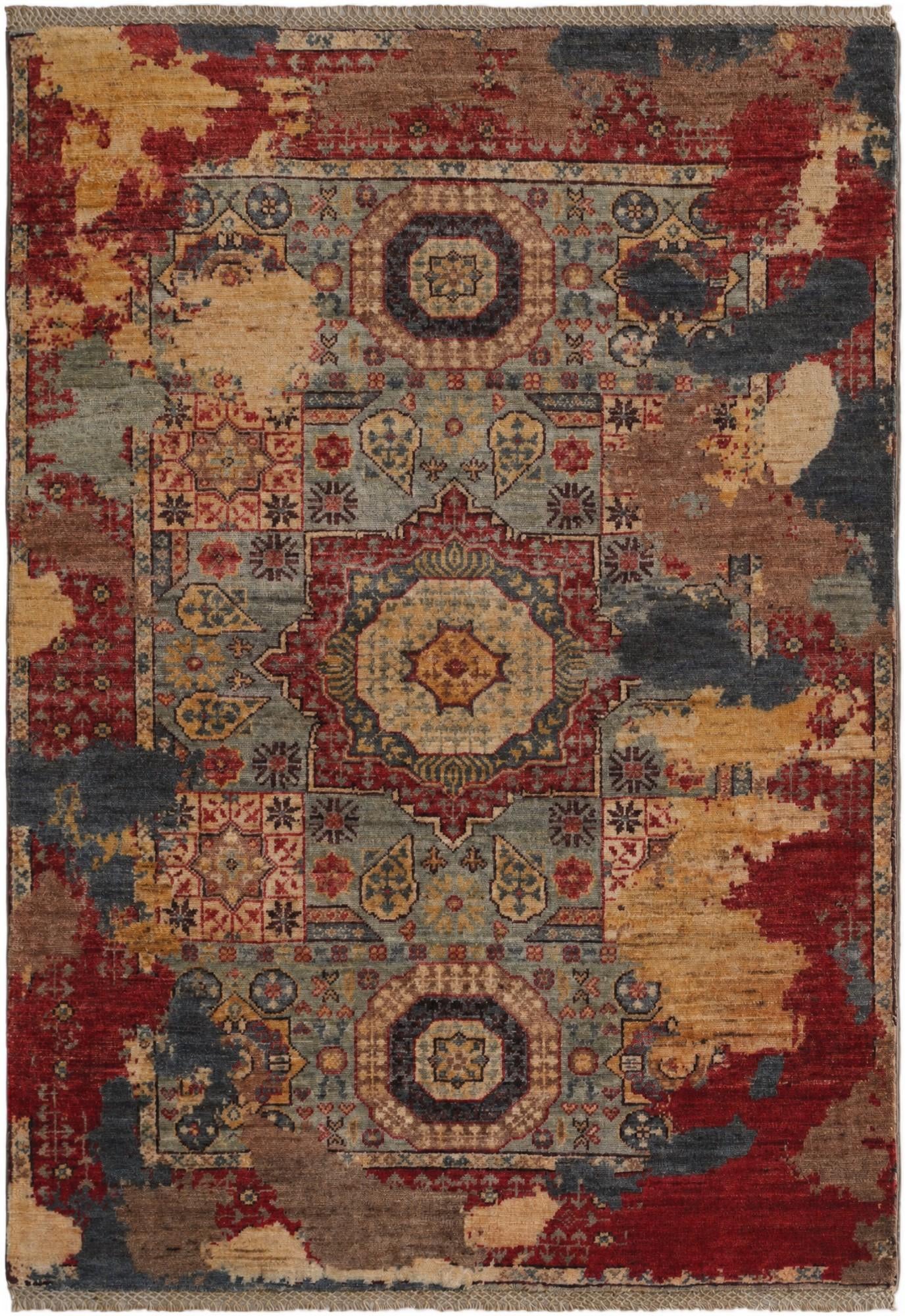 3' 5 x 4' 9 Hand Knotted Mamluk Ziegler Rug