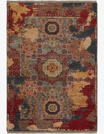 3' 5 x 4' 9 Hand Knotted Mamluk Ziegler Rug