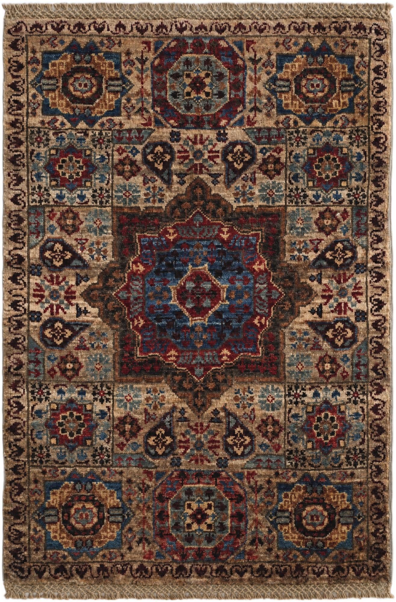 2' 1 x 3' 1 Hand Knotted Mamluk Ziegler Rug