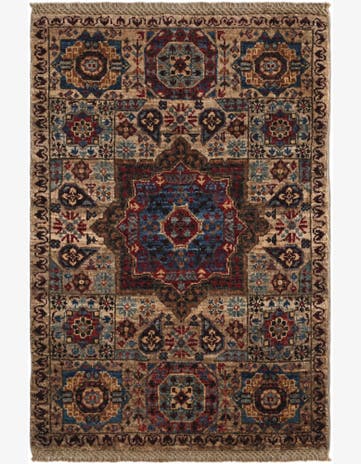 2' 1 x 3' 1 Hand Knotted Mamluk Ziegler Rug