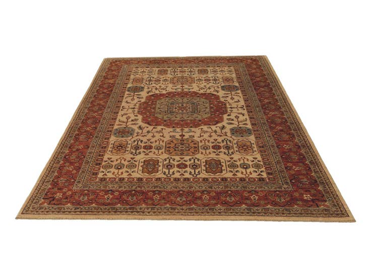 Detail image of 6' 11 x 9' 9 Hand Knotted Mamluk Ziegler Rug