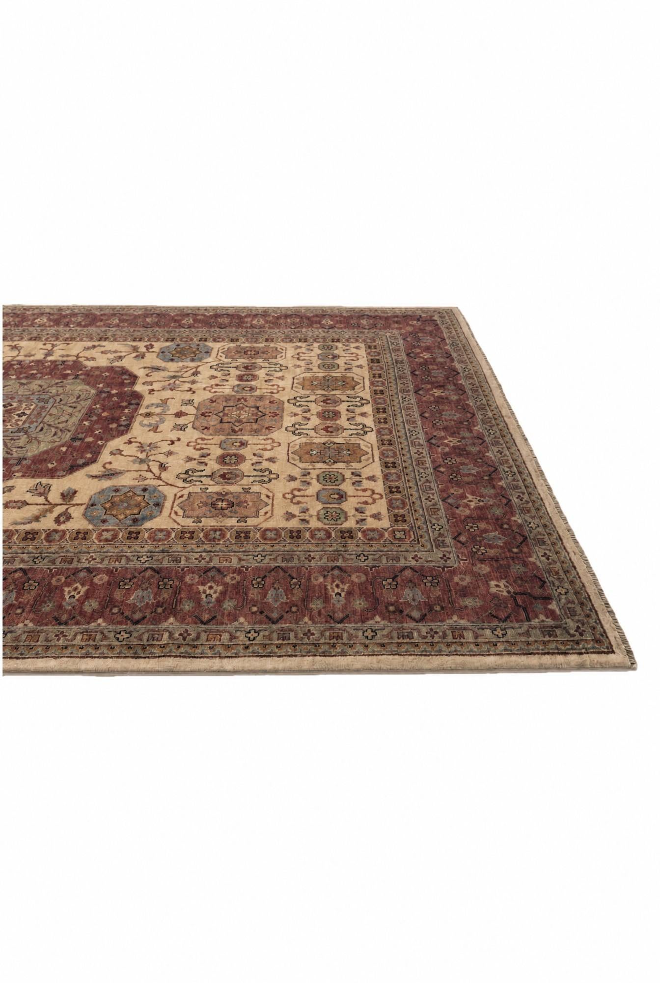 6' 11 x 9' 9 Hand Knotted Mamluk Ziegler Rug